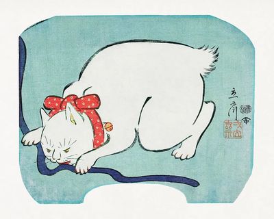 Sleeping Cat — Japanese Art Print. poster print
