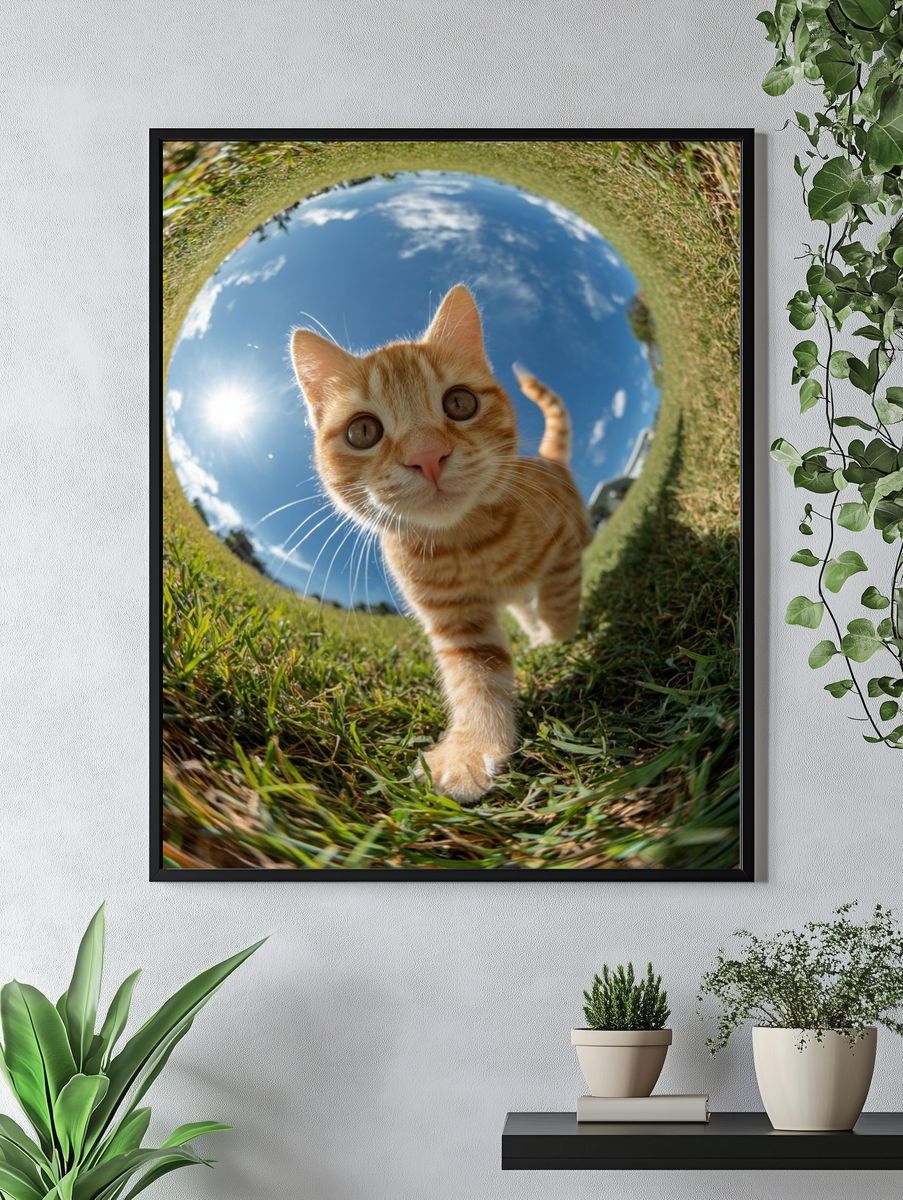 Curious Cat — Photography Print. — room view 4