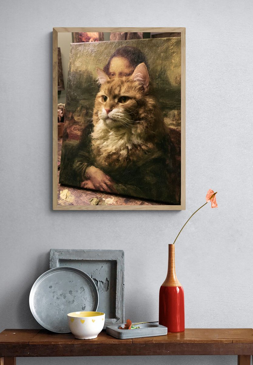 Cat Portrait Fine-Art Poster. — room view 3