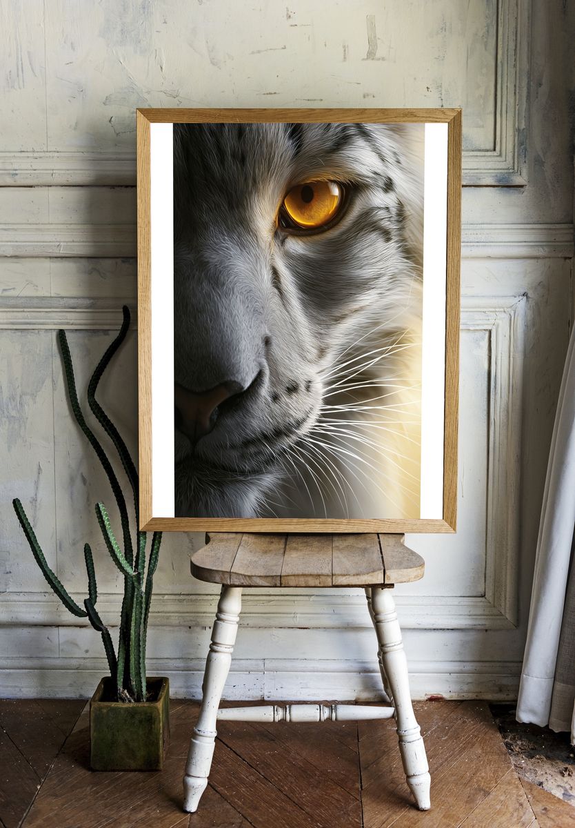 Cat Close-Up Photography Poster. room preview