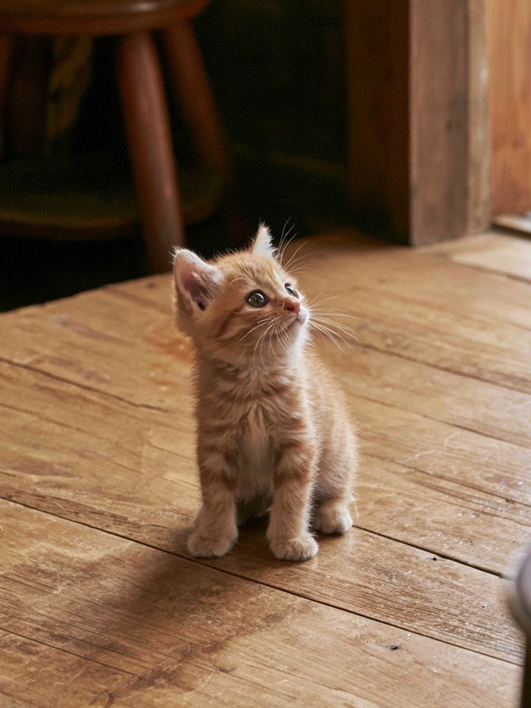 Curious Ginger Kitten Photography Poster. poster detail