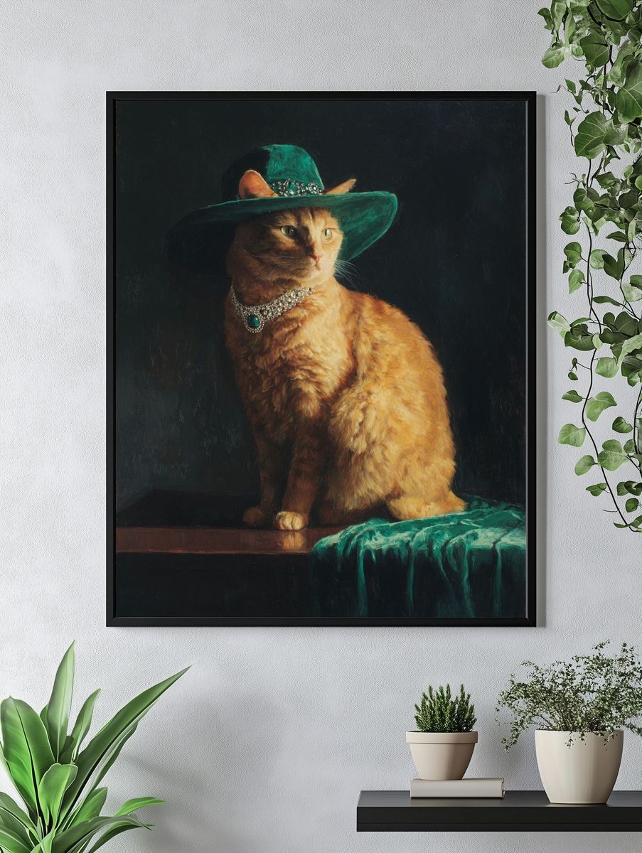 Regal Cat Portrait — Fine Art Print. — room view 4