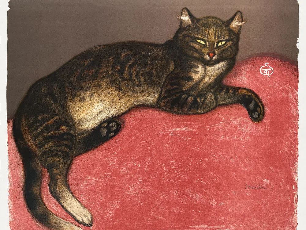 Relaxed Tabby Cat — Illustration Print. poster detail