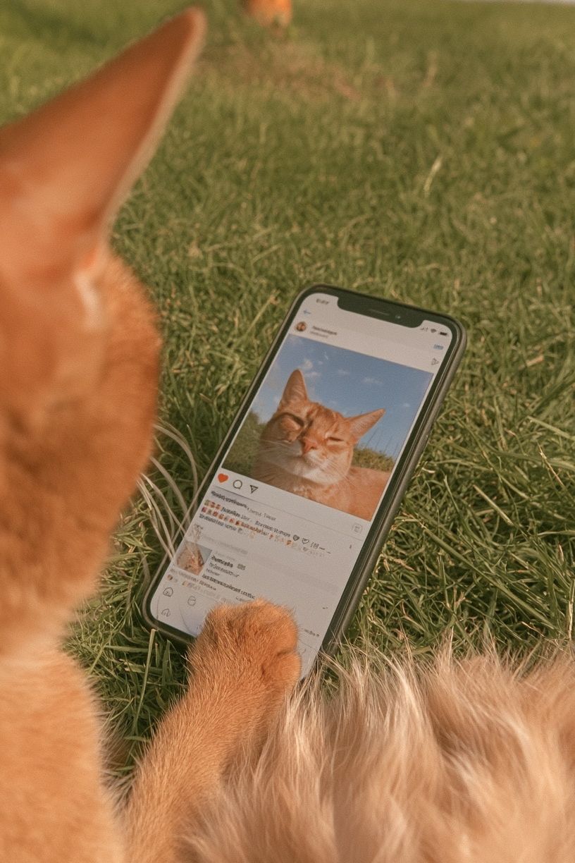 Cat Selfie Photography Poster. poster detail