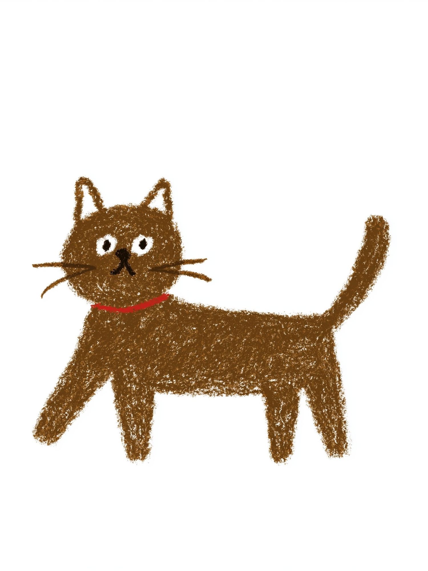 Playful Brown Cat Illustration Poster. poster — illustration art