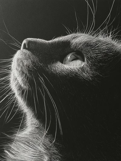 Black Cat Portrait Poster.