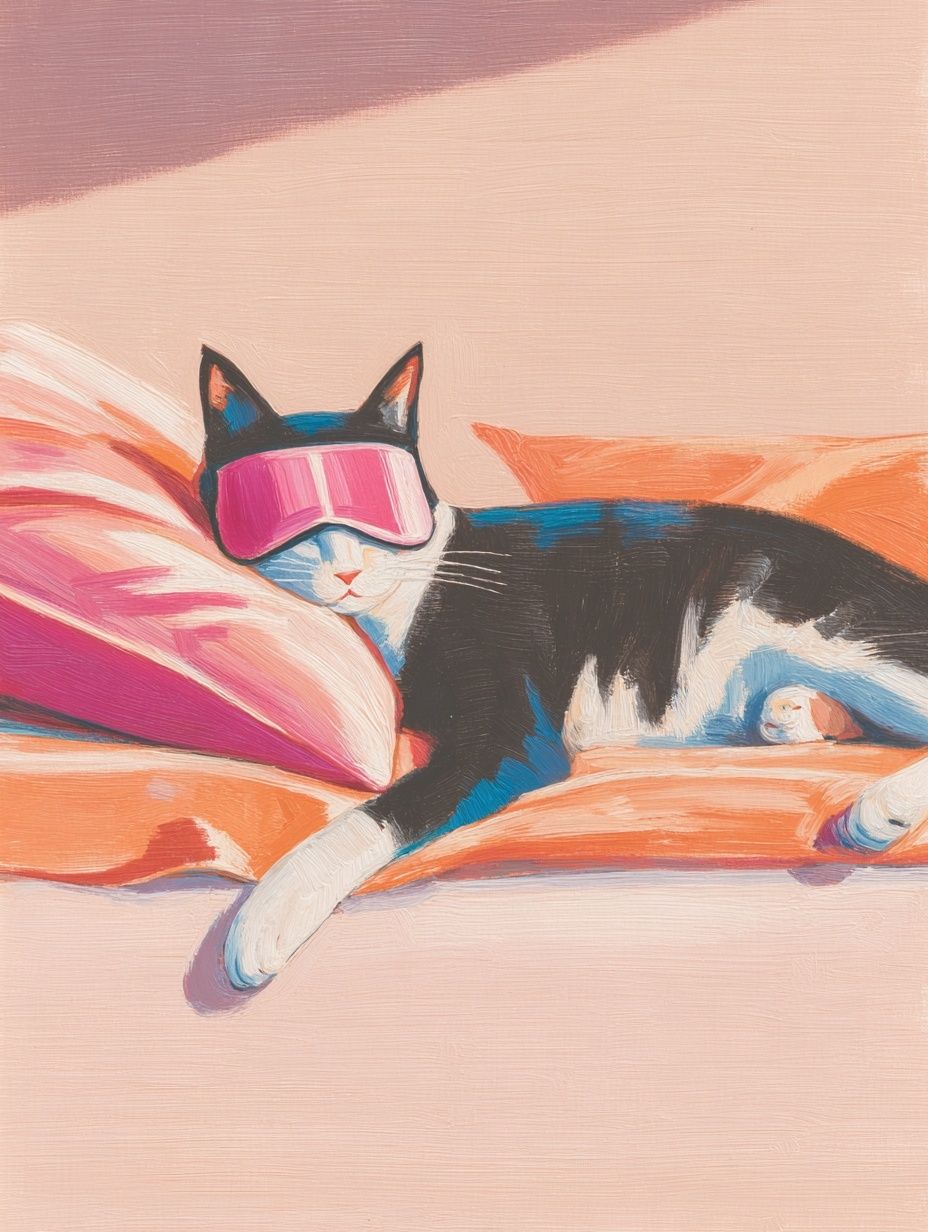 Relaxing Cat — Illustration Print. poster detail