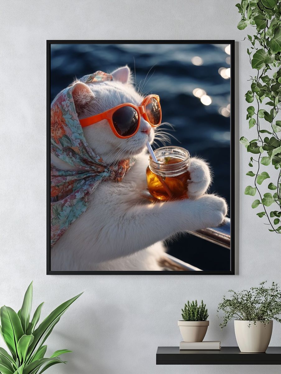 Cool Cat Sailor Photography Poster. — room view 4