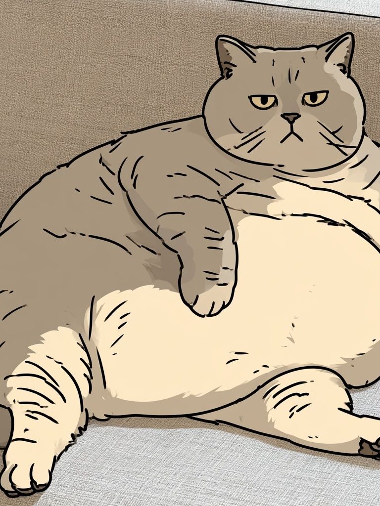 Grumpy Cat Illustration Poster. poster detail