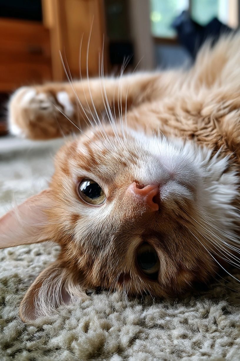 Playful Ginger Cat Photography Poster. poster — photography art