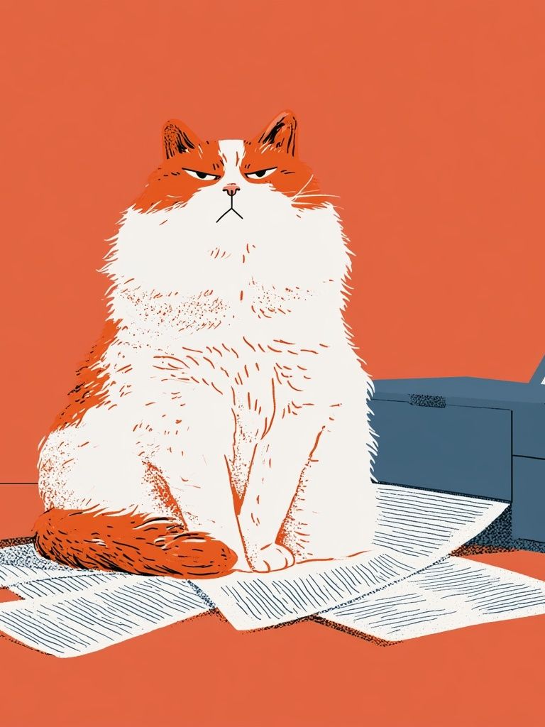 Grumpy Cat Illustration Poster. poster — illustration art