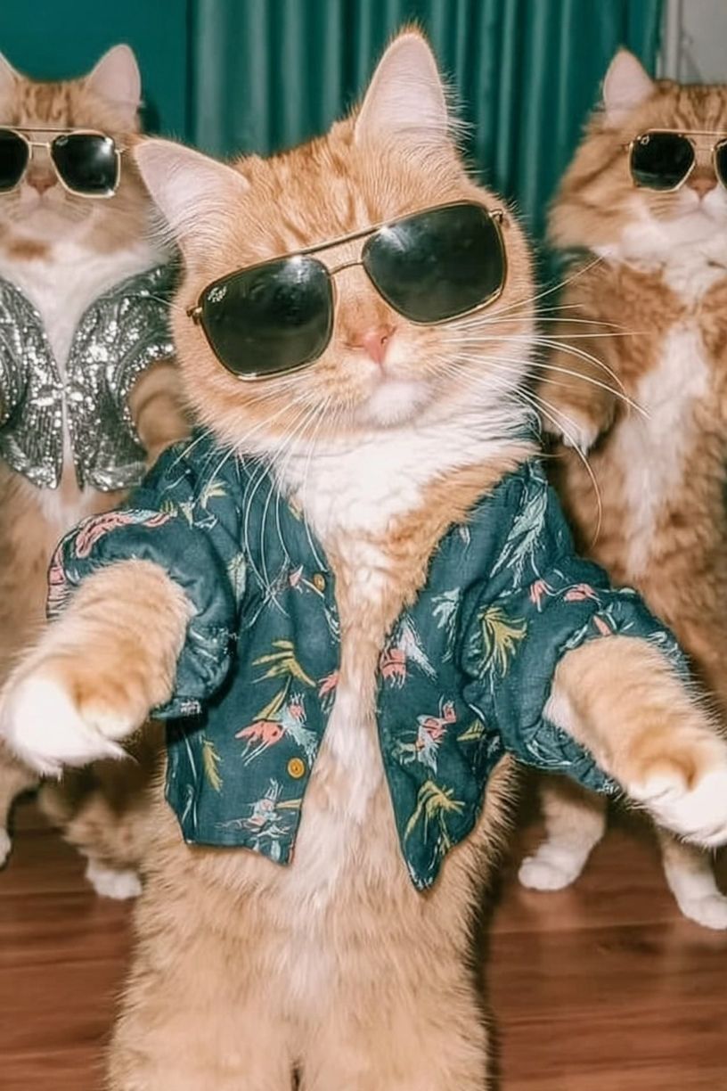 Cool Cats in Sunglasses Poster. poster — animals art