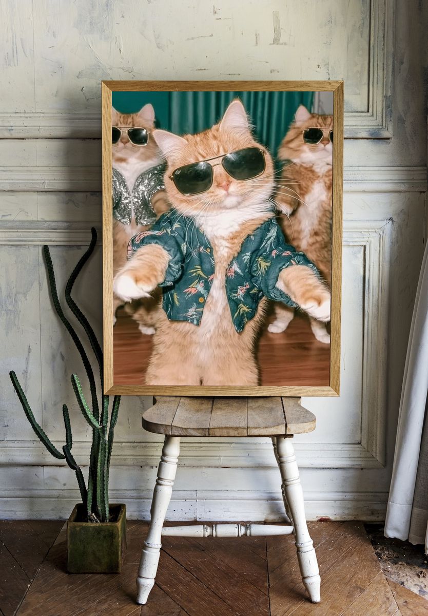 Cool Cats in Sunglasses Poster. room preview