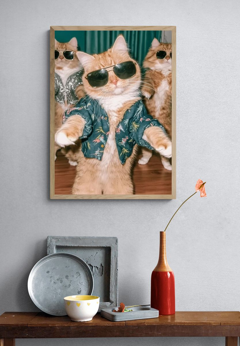 Cool Cats in Sunglasses Poster. — room view 3