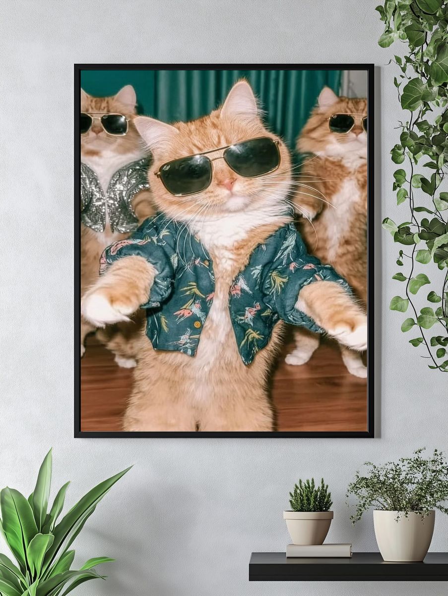 Cool Cats in Sunglasses Poster. — room view 4