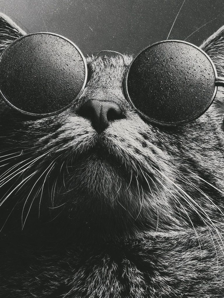 Cool Cat Portrait Photography Poster. poster detail