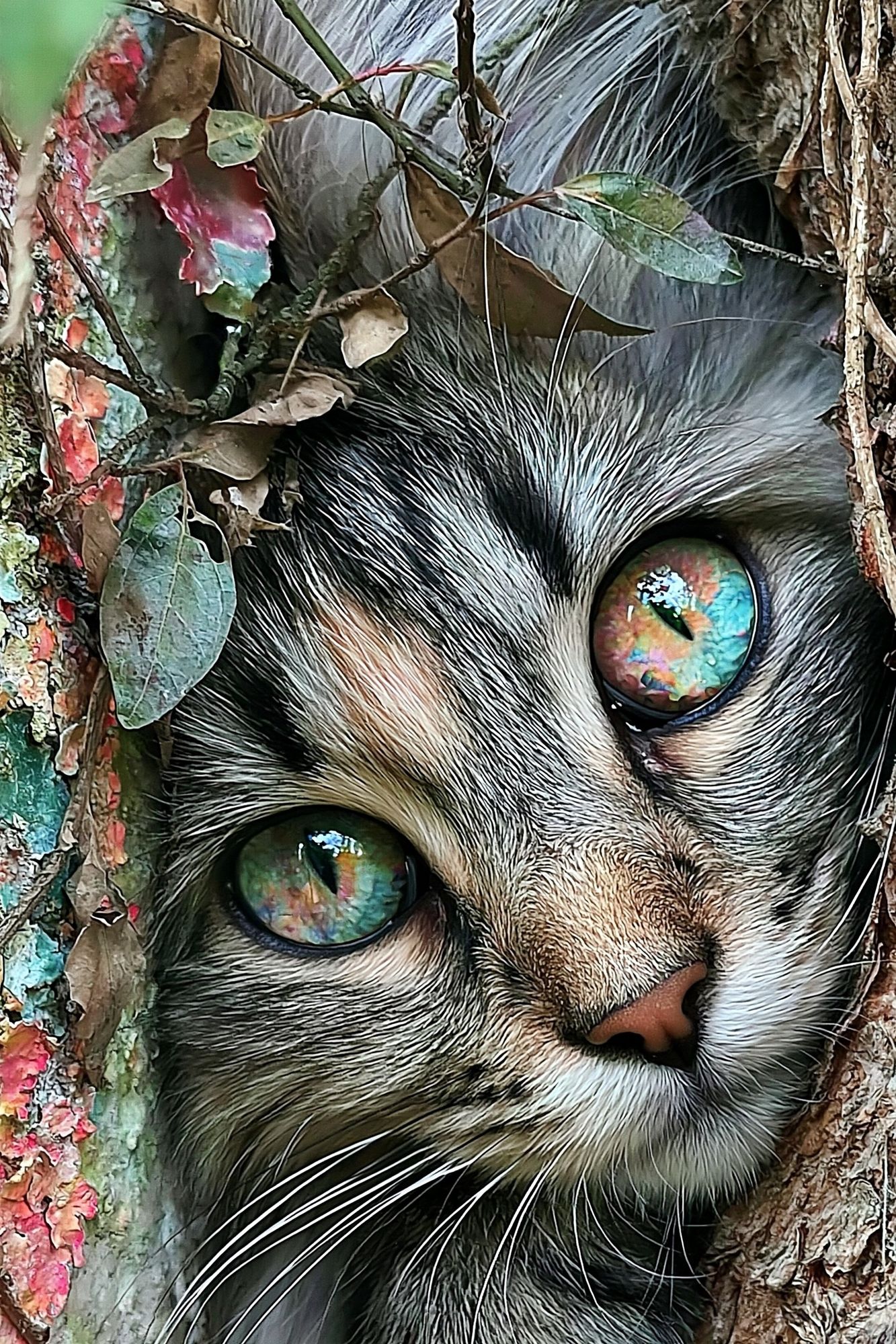 Mystic Cat Portrait Poster. poster detail