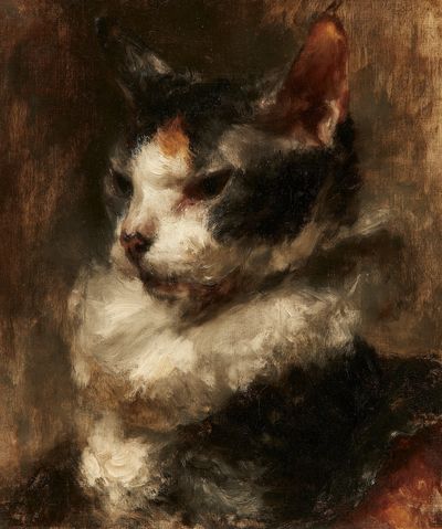 Calico Cat Portrait Print.