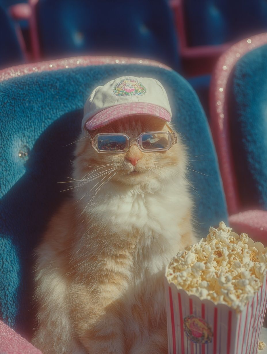 Cool Cat Cinema Portrait Poster. poster detail
