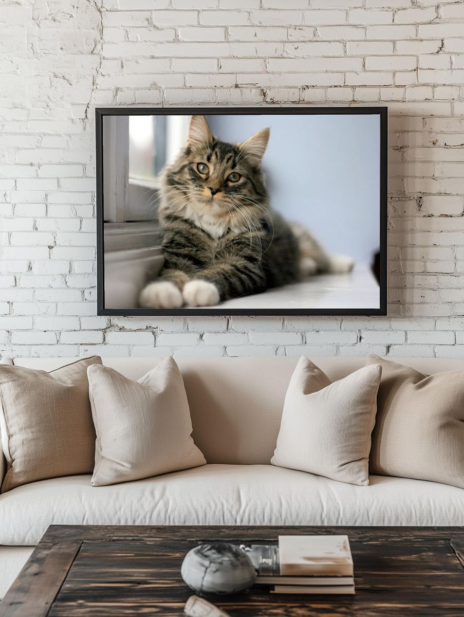 Cat window. room preview