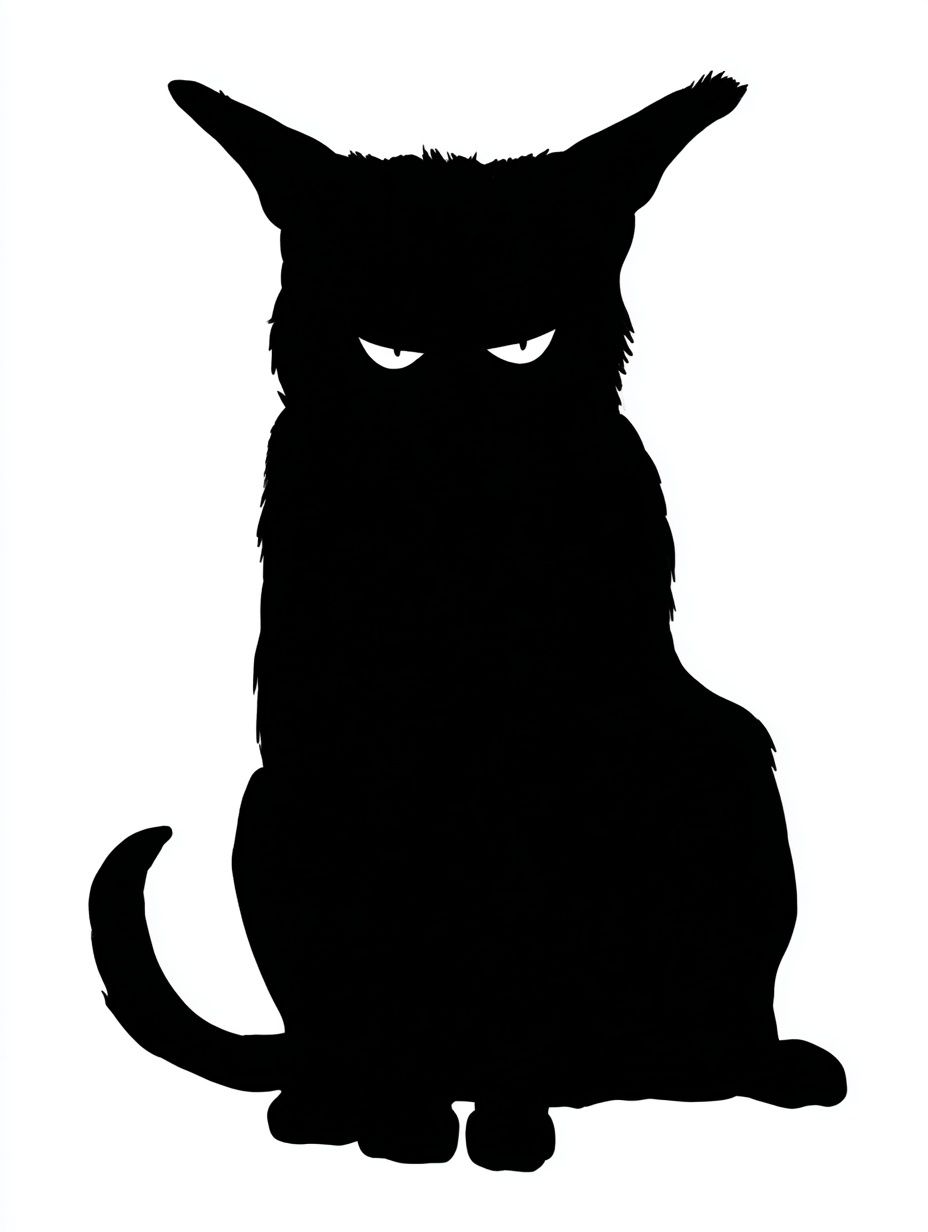Black Cat Silhouette Poster. poster — animals art
