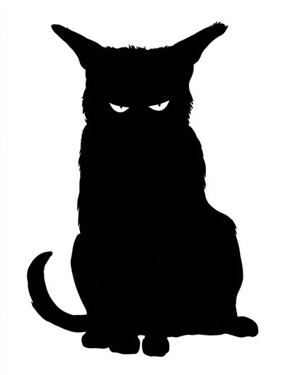 Black Cat Silhouette Poster. poster print