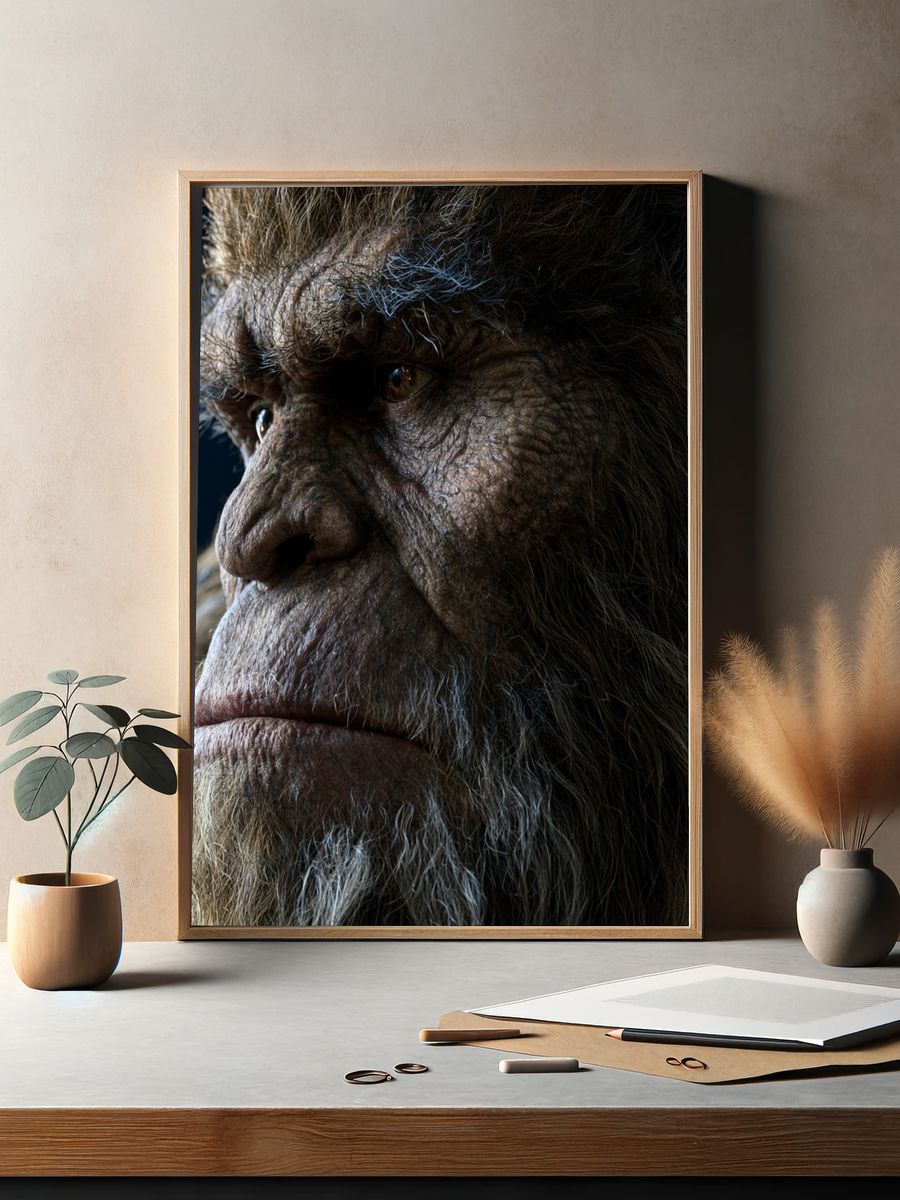 Caveman Portrait Photography Poster. — room view 2