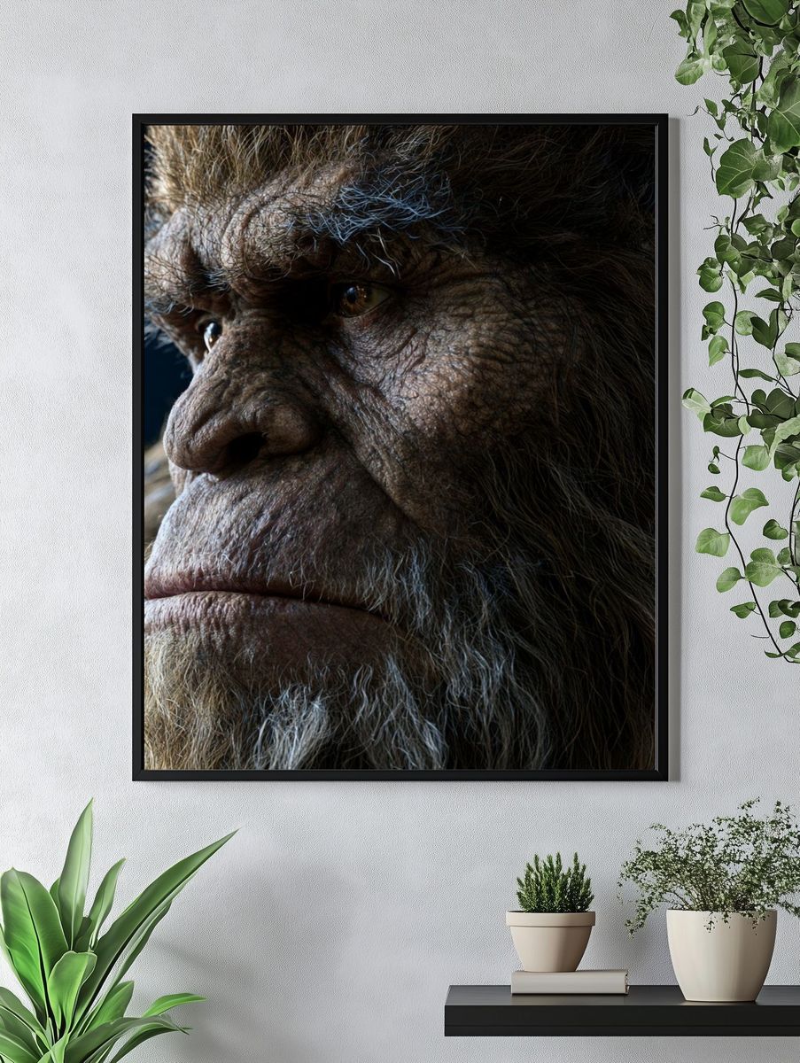 Caveman Portrait Photography Poster. — room view 4