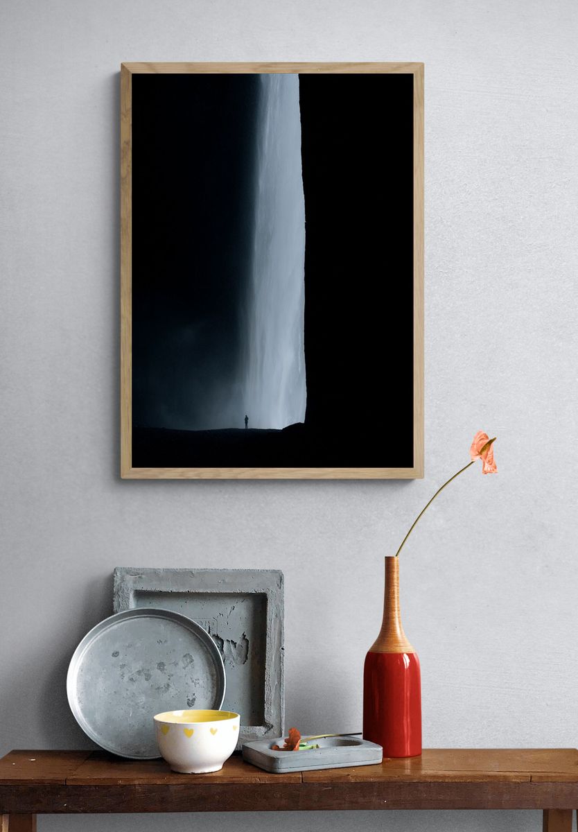 Cave Silhouette Photography Poster. — room view 3