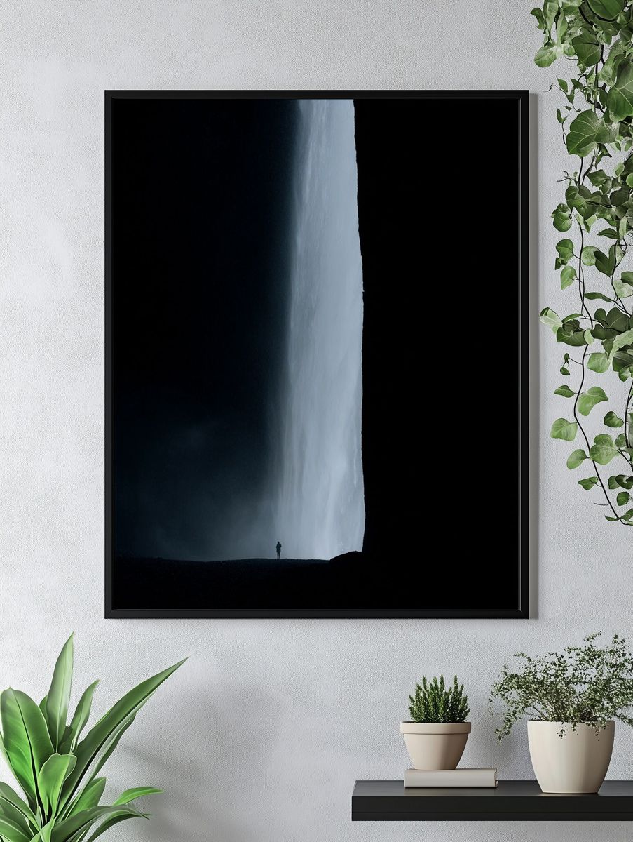 Cave Silhouette Photography Poster. — room view 4