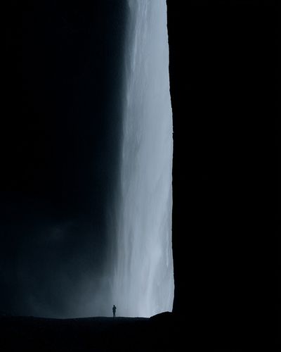 Cave Silhouette Photography Poster.