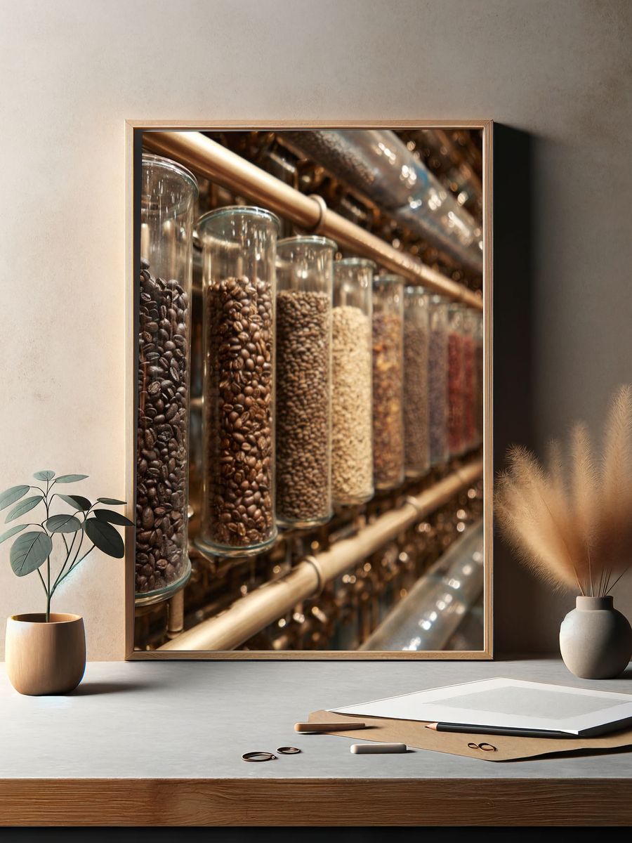 Coffee Beans Display Poster. — room view 2