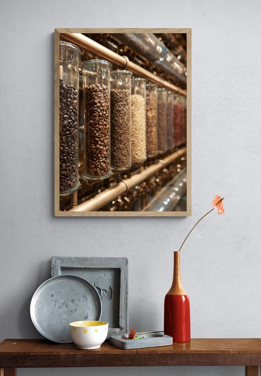 Coffee Beans Display Poster. — room view 3