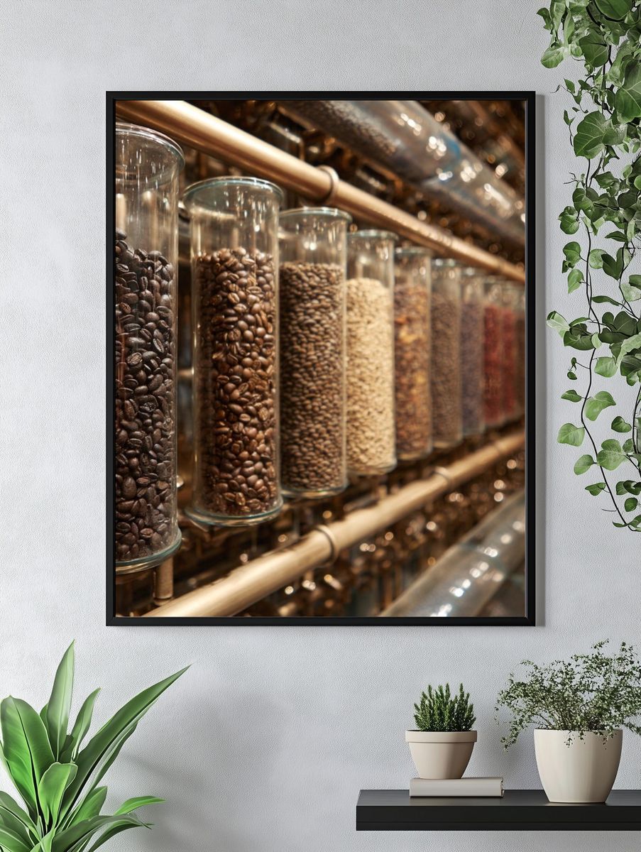 Coffee Beans Display Poster. — room view 4