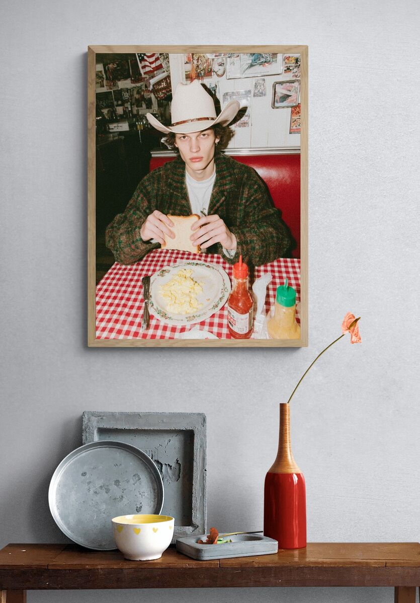 Cowboy Breakfast — Vintage Print. — room view 3