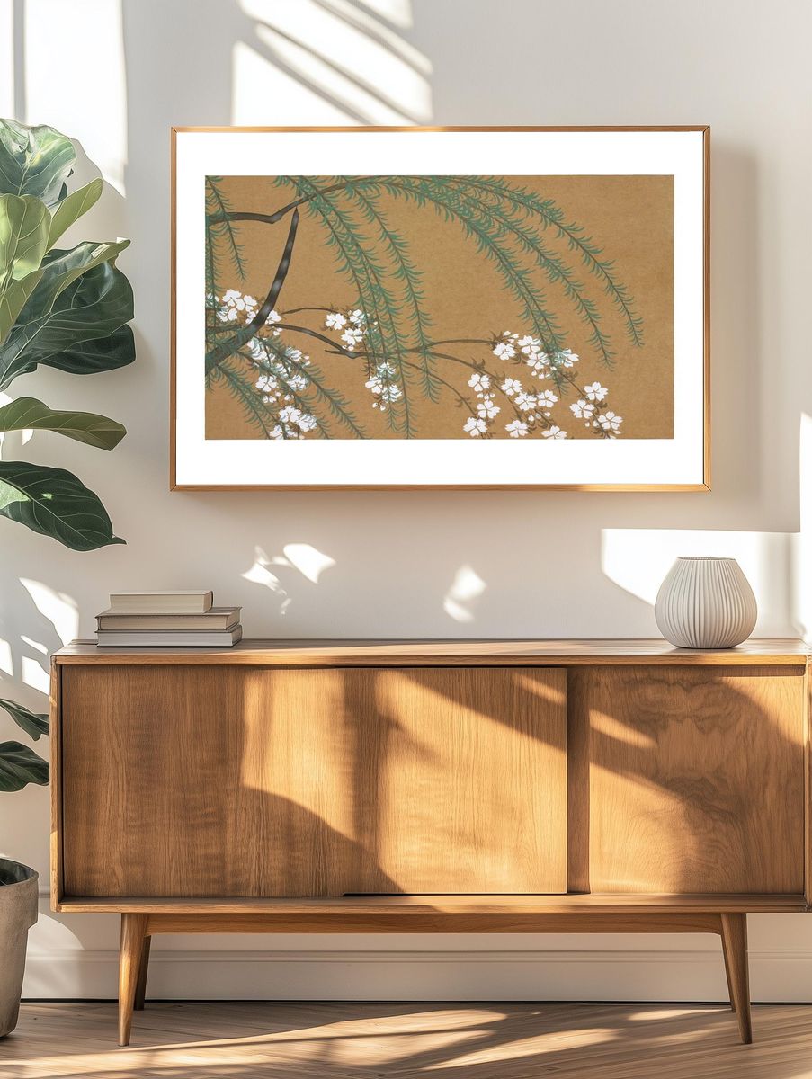 Cherry Blossom Branches — Botanical Print. — room view 3