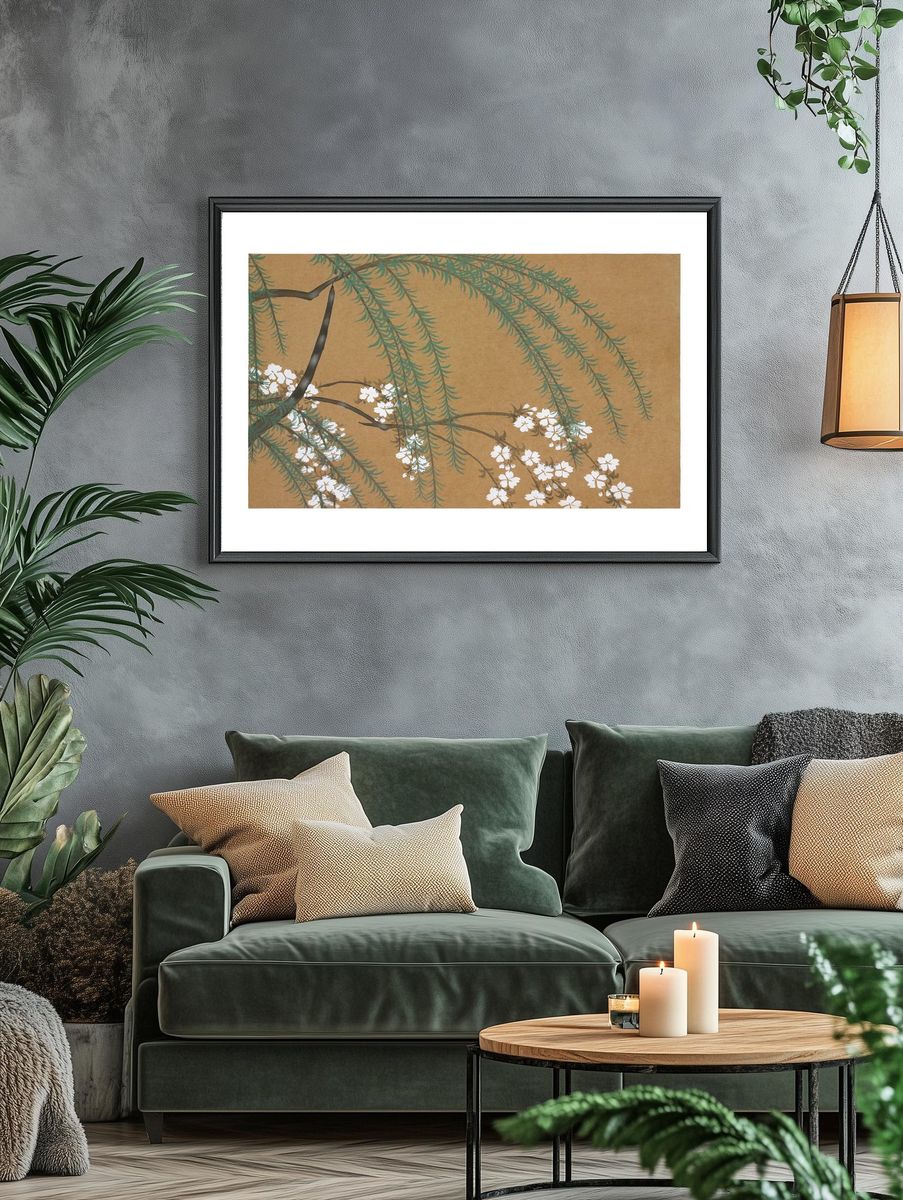 Cherry Blossom Branches — Botanical Print. — room view 4