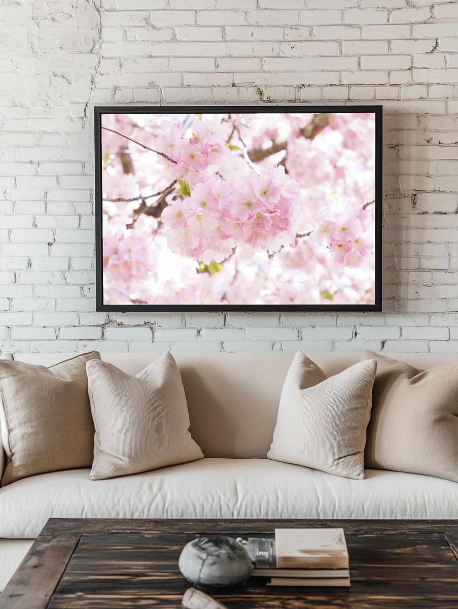Cherry Blossom — Botanical Print. — room view 1