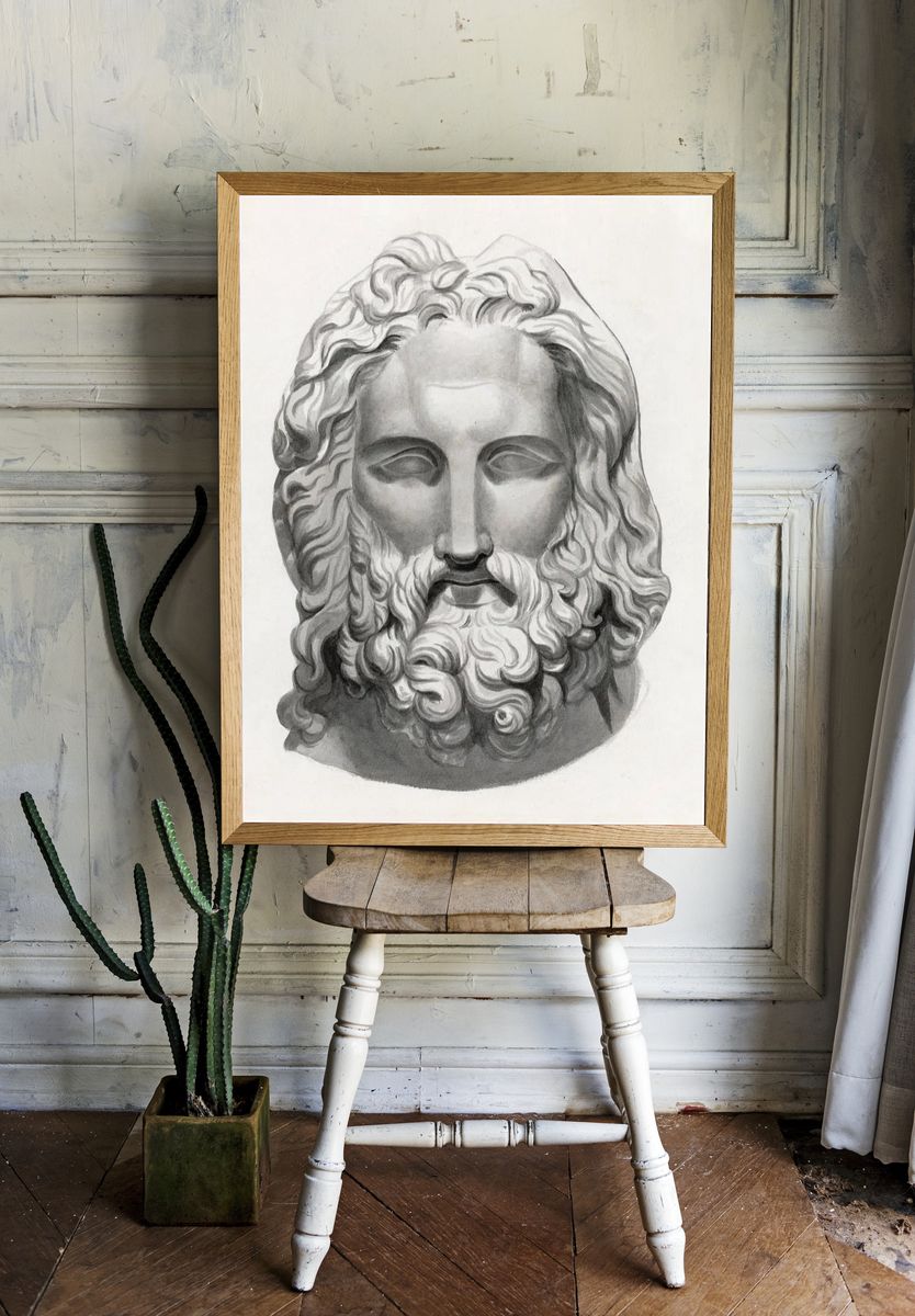 Antique Bearded Head John Flaxman. room preview