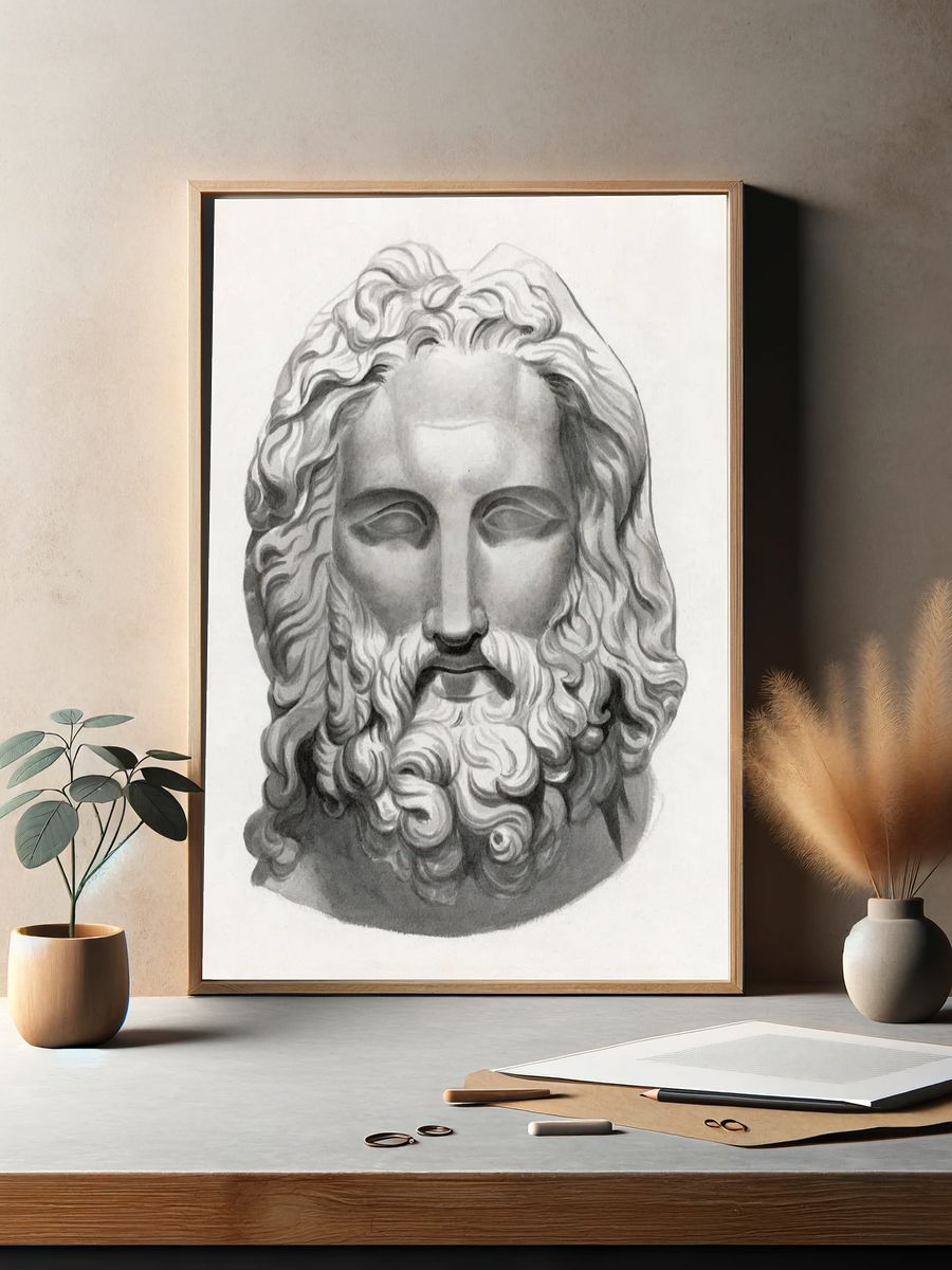 Antique Bearded Head John Flaxman. — room view 2
