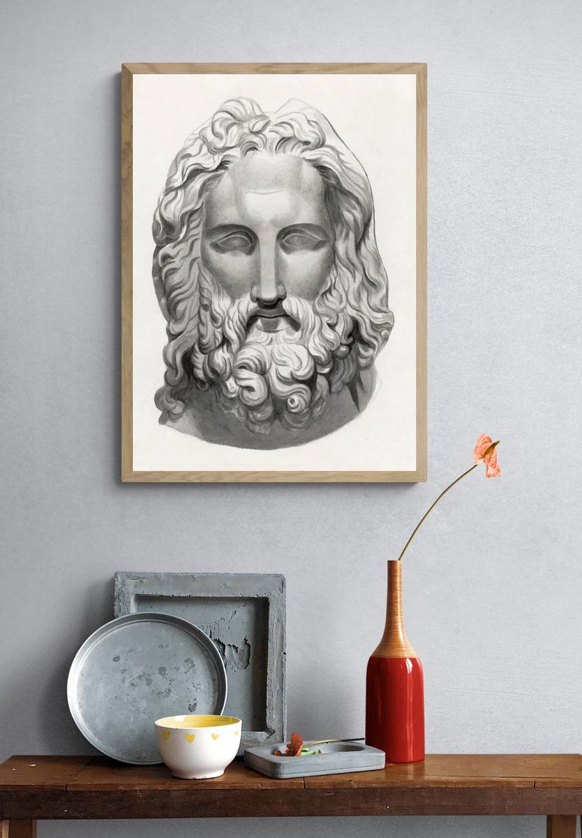 Antique Bearded Head John Flaxman. — room view 3