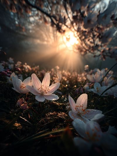 Cherry Blossom Sunrise Poster. poster