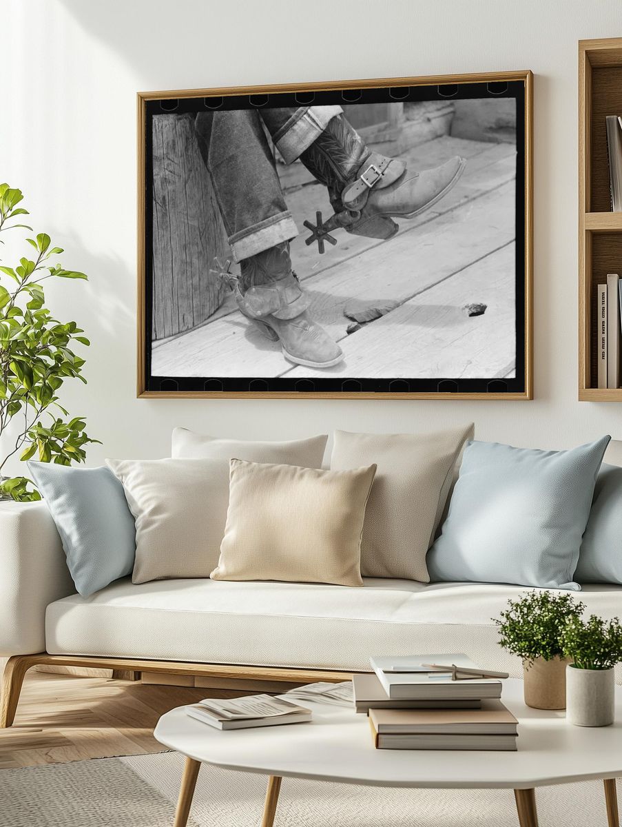 Cowboy Boots — Vintage Print. — room view 2