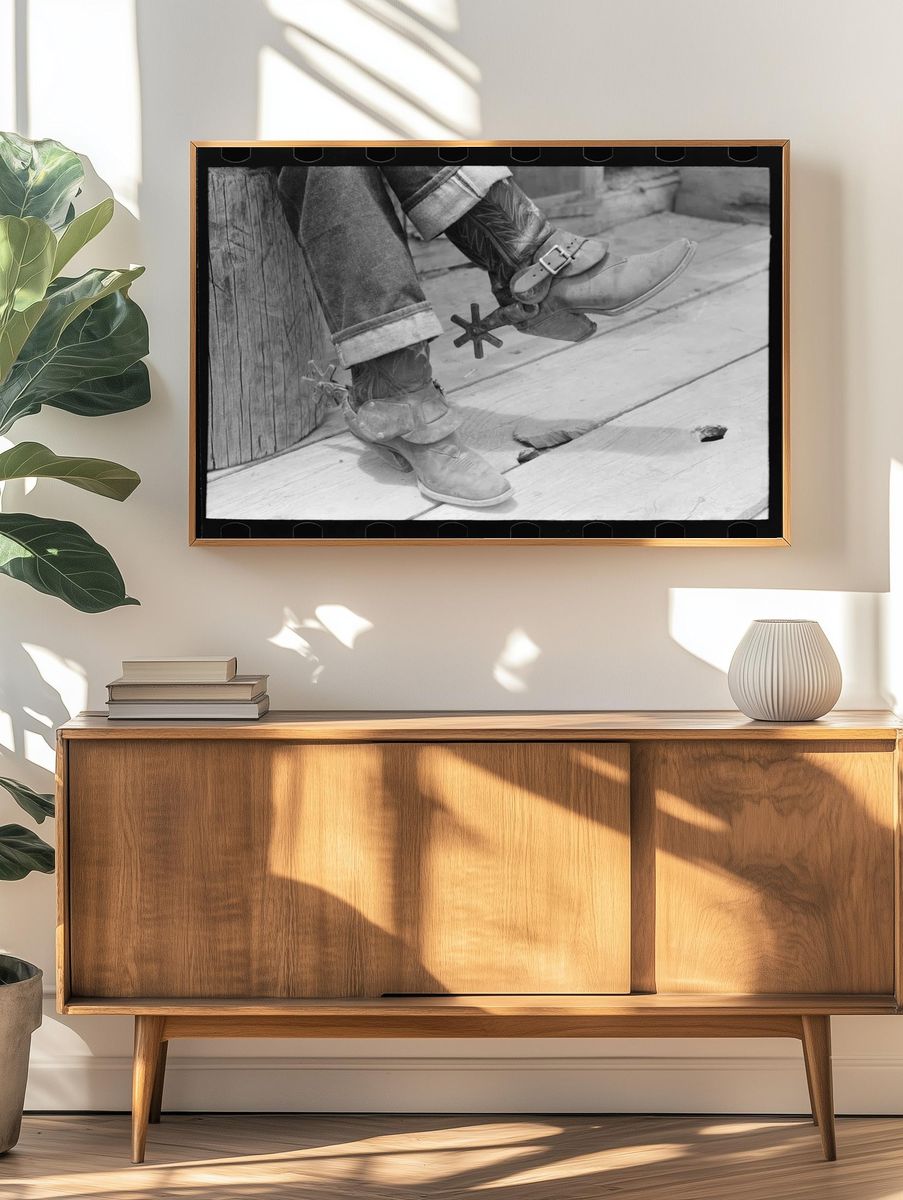 Cowboy Boots — Vintage Print. — room view 3