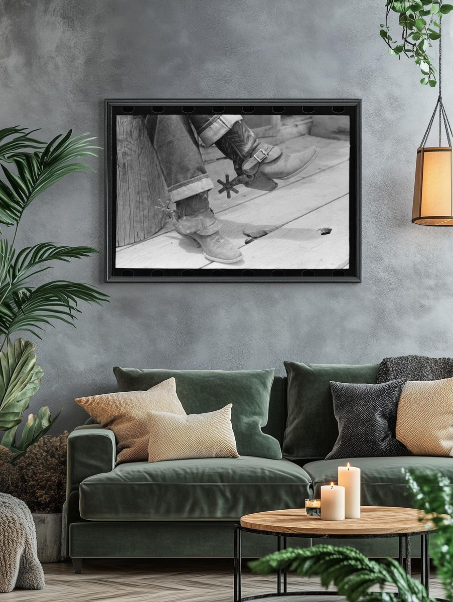 Cowboy Boots — Vintage Print. — room view 4