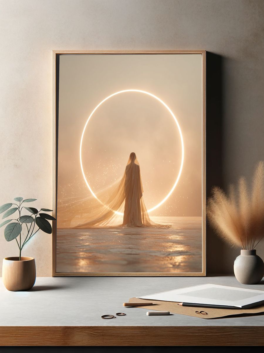 Celestial Veil Portrait Print. — room view 2