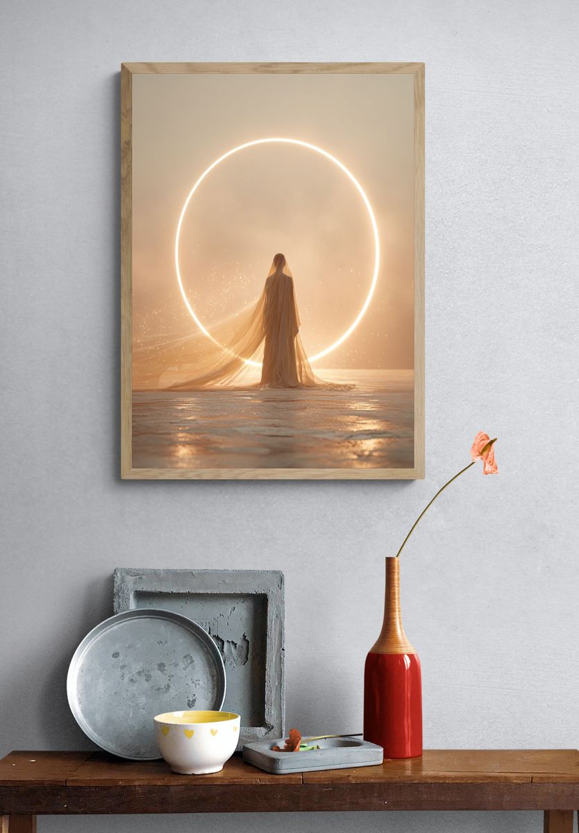 Celestial Veil Portrait Print. — room view 3