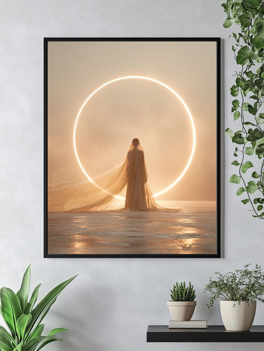 Celestial Veil Portrait Print. — room view 4