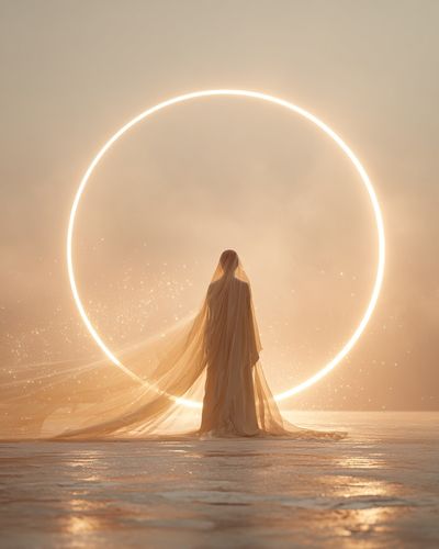 Celestial Veil Portrait Print.