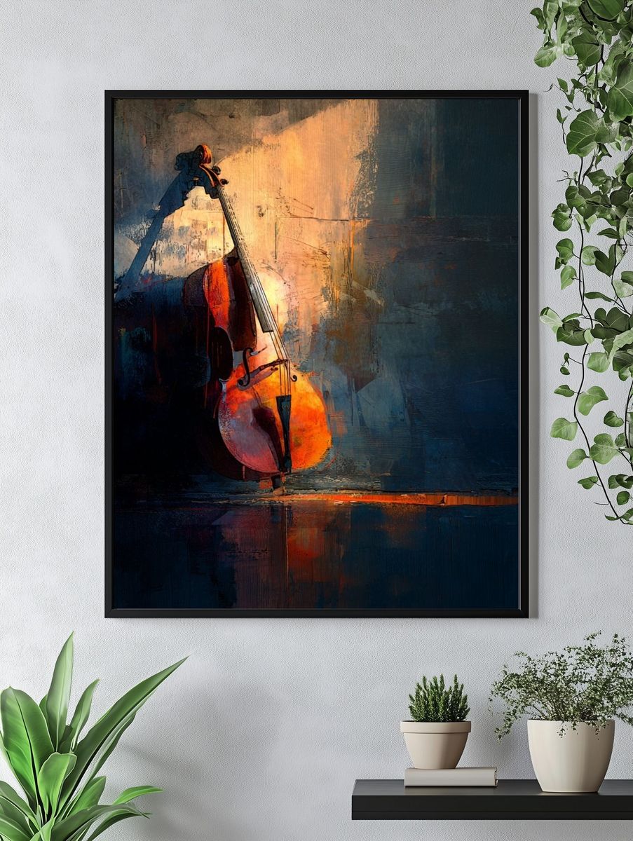 Cello in Light — Fine Art Print. — room view 4
